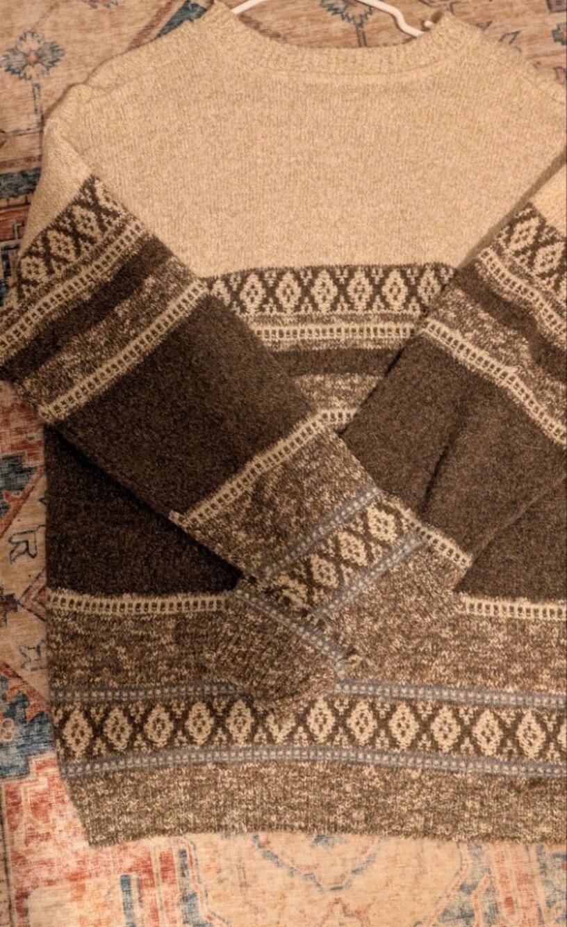 Brown Patterned Men’s Sweater